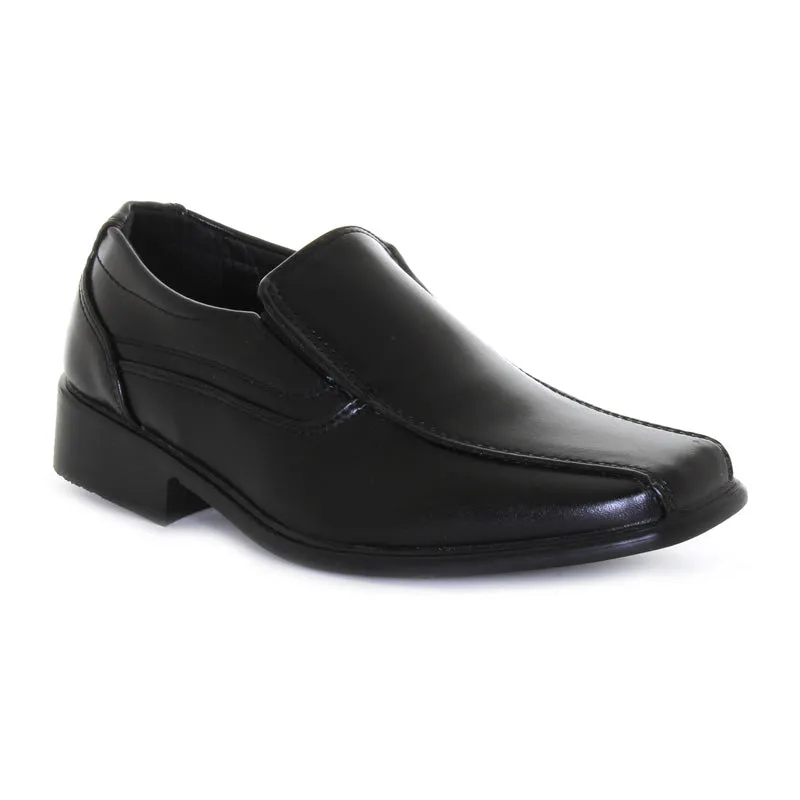 Boys Black Slipon Dress Shoes