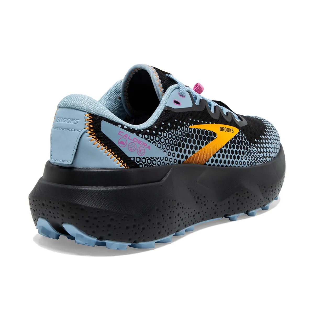 Womens Brooks Caldera 6 Trail Running Shoes | Black, Blue, Yellow - Enhanced Performance and Comfort