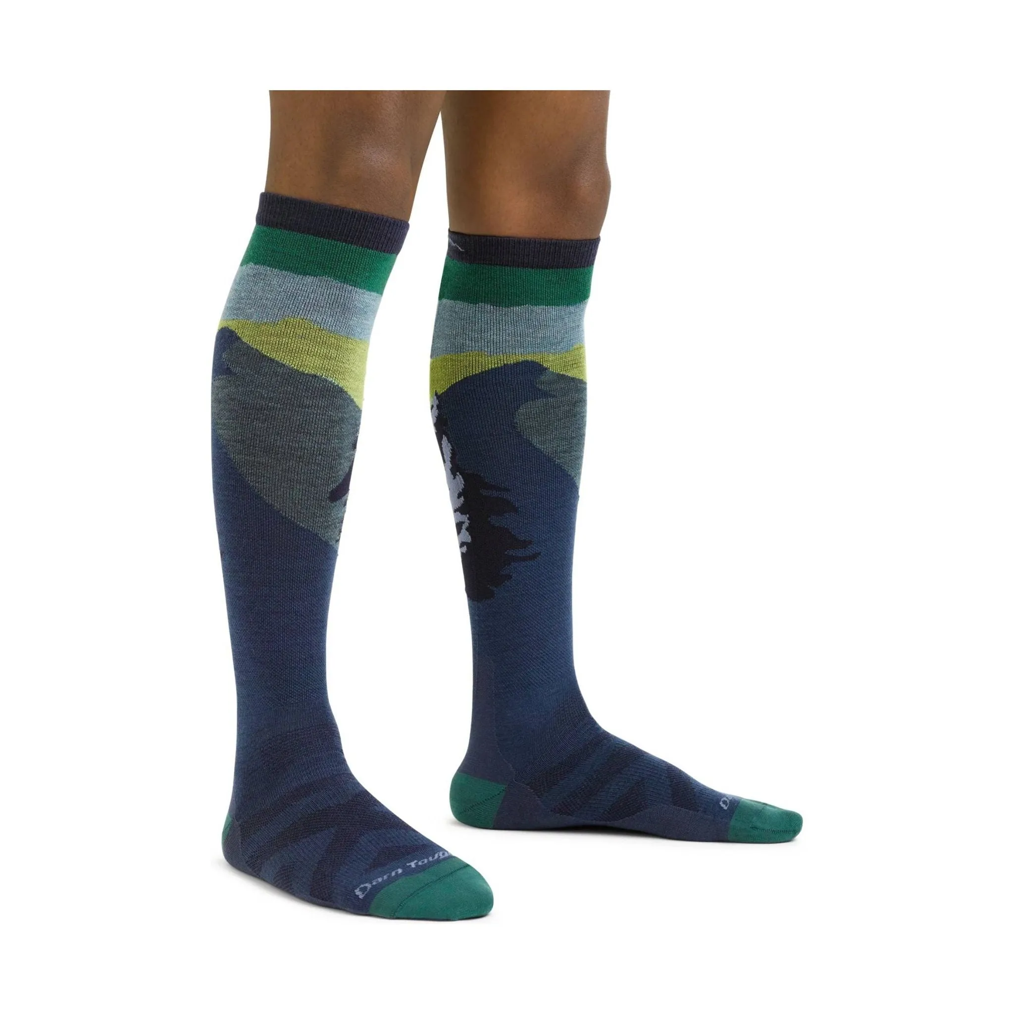 Darn Tough Vermont Men's Solstice Over The Calf Midweight Ski and Snowboard Sock - Midnight