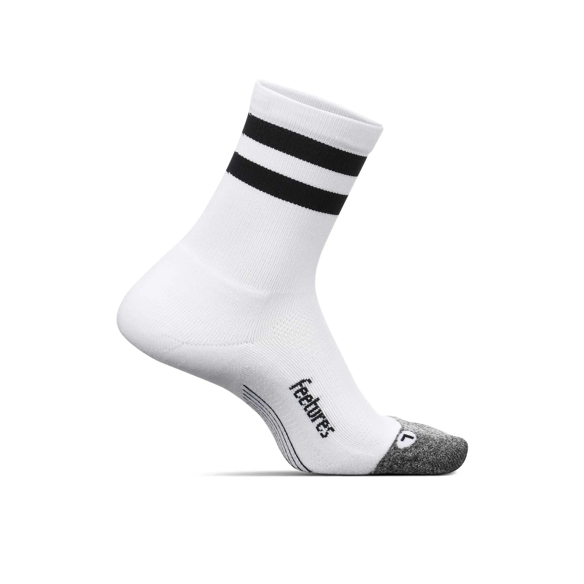 Feetures | Unisex Elite Light Cushion Mini Crew - White