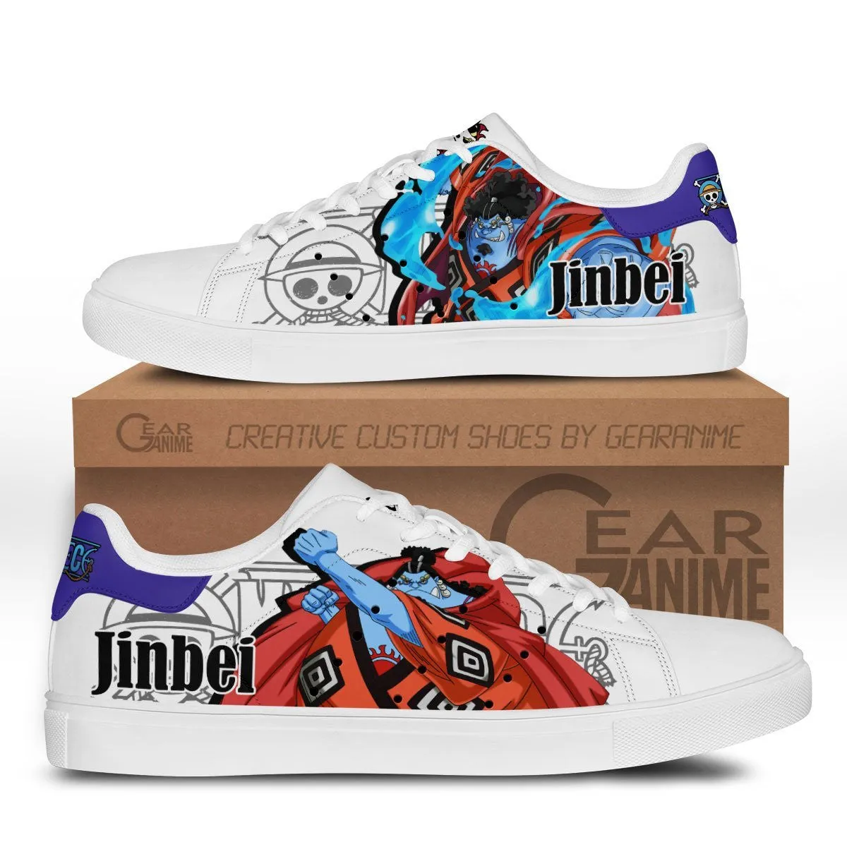 Jinbei Skate Sneakers Custom Anime OP Shoes