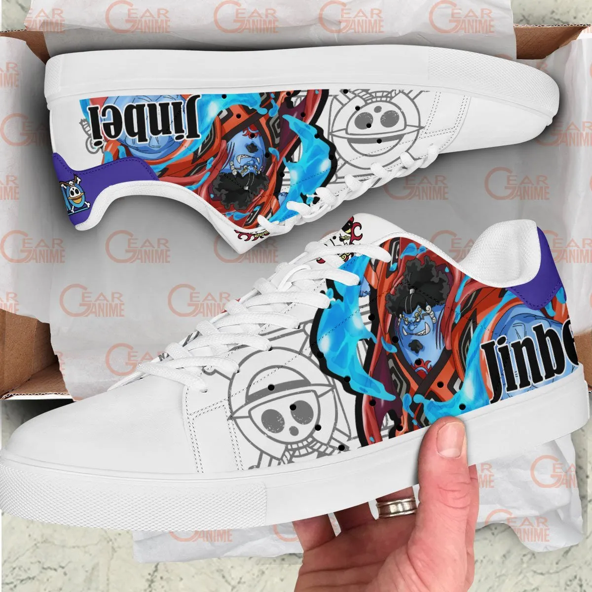 Jinbei Skate Sneakers Custom Anime OP Shoes