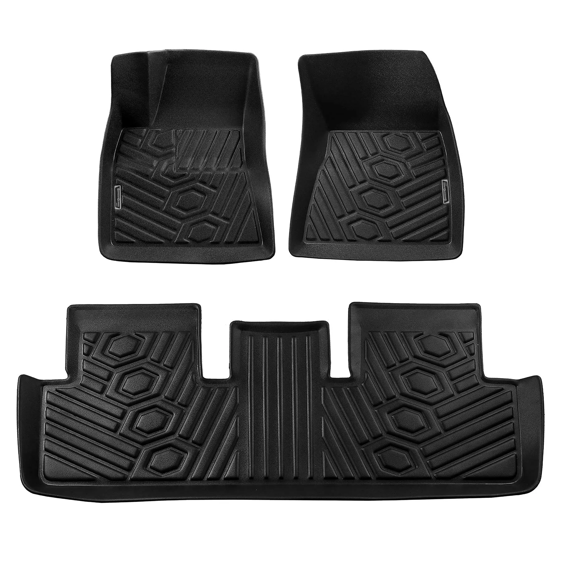 Season Guard 3D Floor Mat Liner, Tesla Model 3 2017-2020 Front and Rear Seat 3pc