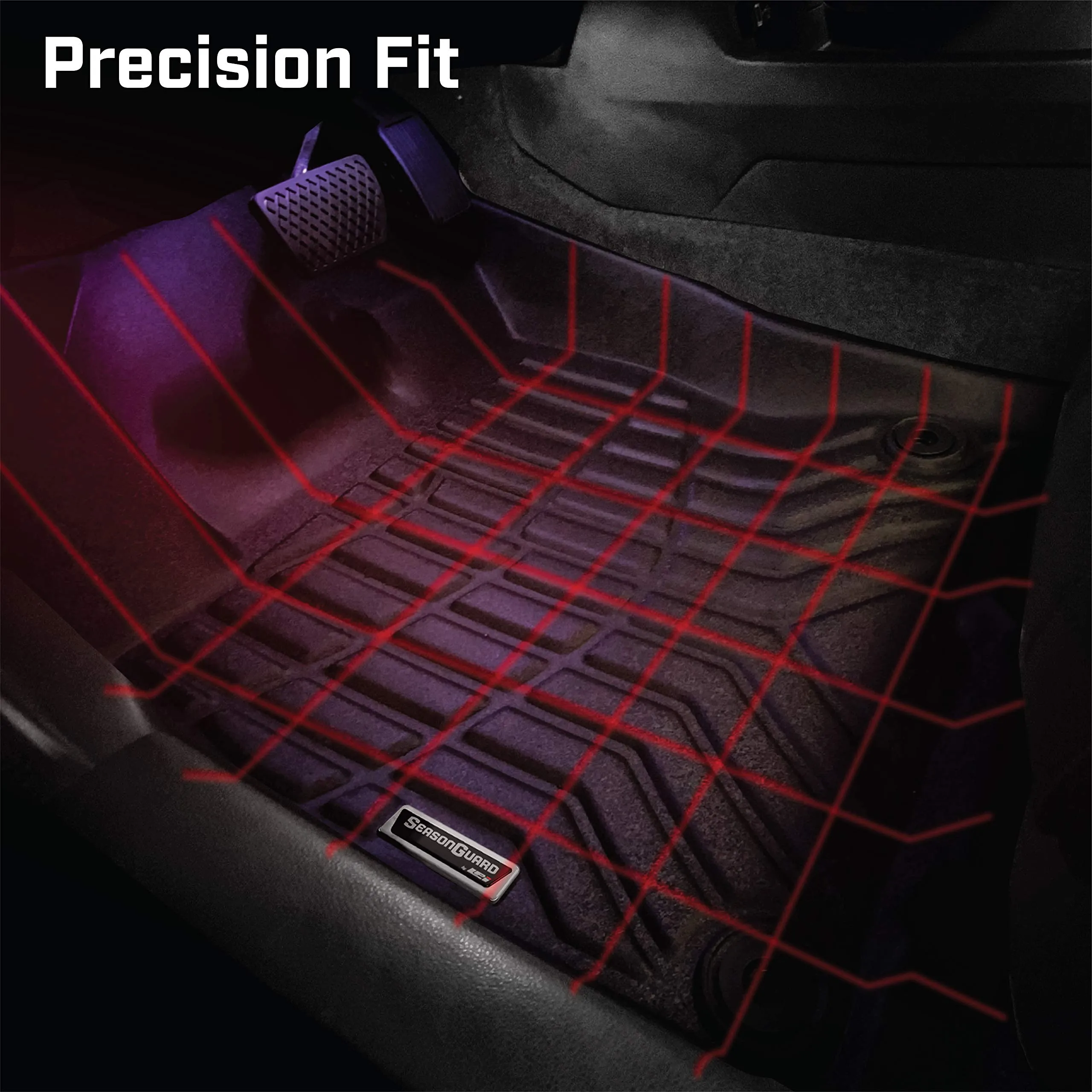 Season Guard 3D Floor Mat Liner, Tesla Model 3 2017-2020 Front and Rear Seat 3pc