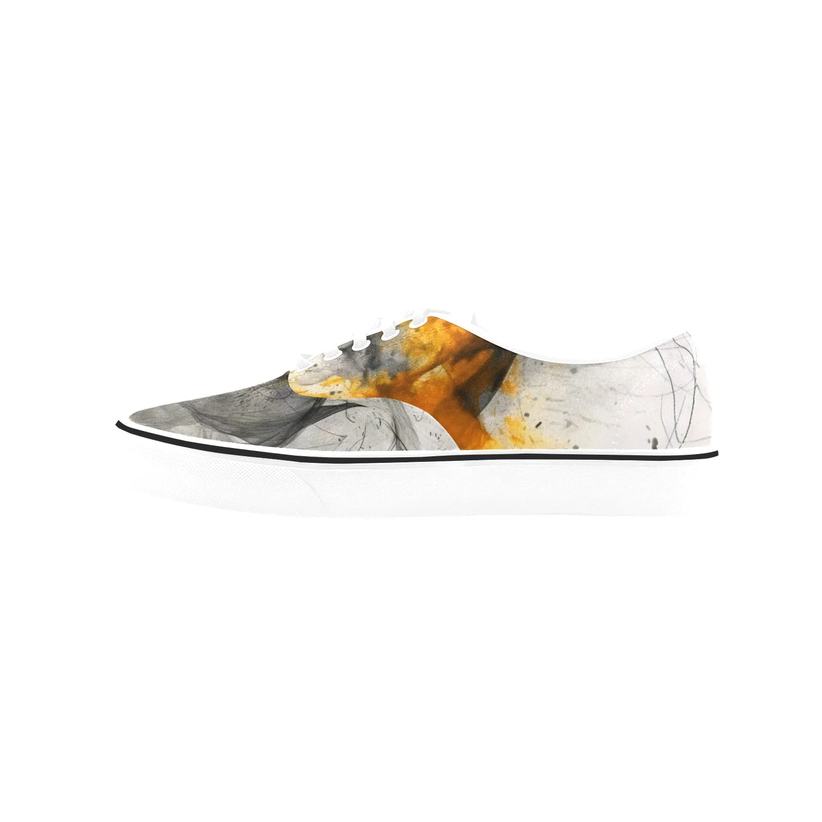 Smoke and Fire, Women's Classic Canvas Low Top Sneakers