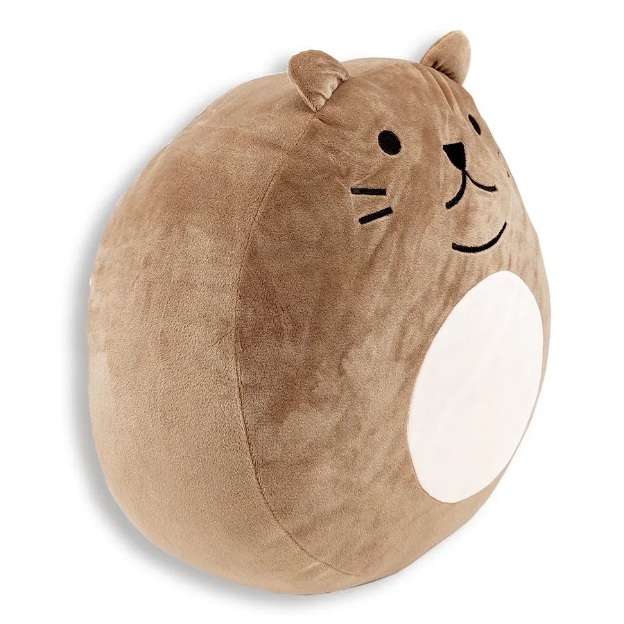 Squishy Polyester Cat Pillow with Tail & Ears | Purr-cilla The Cat