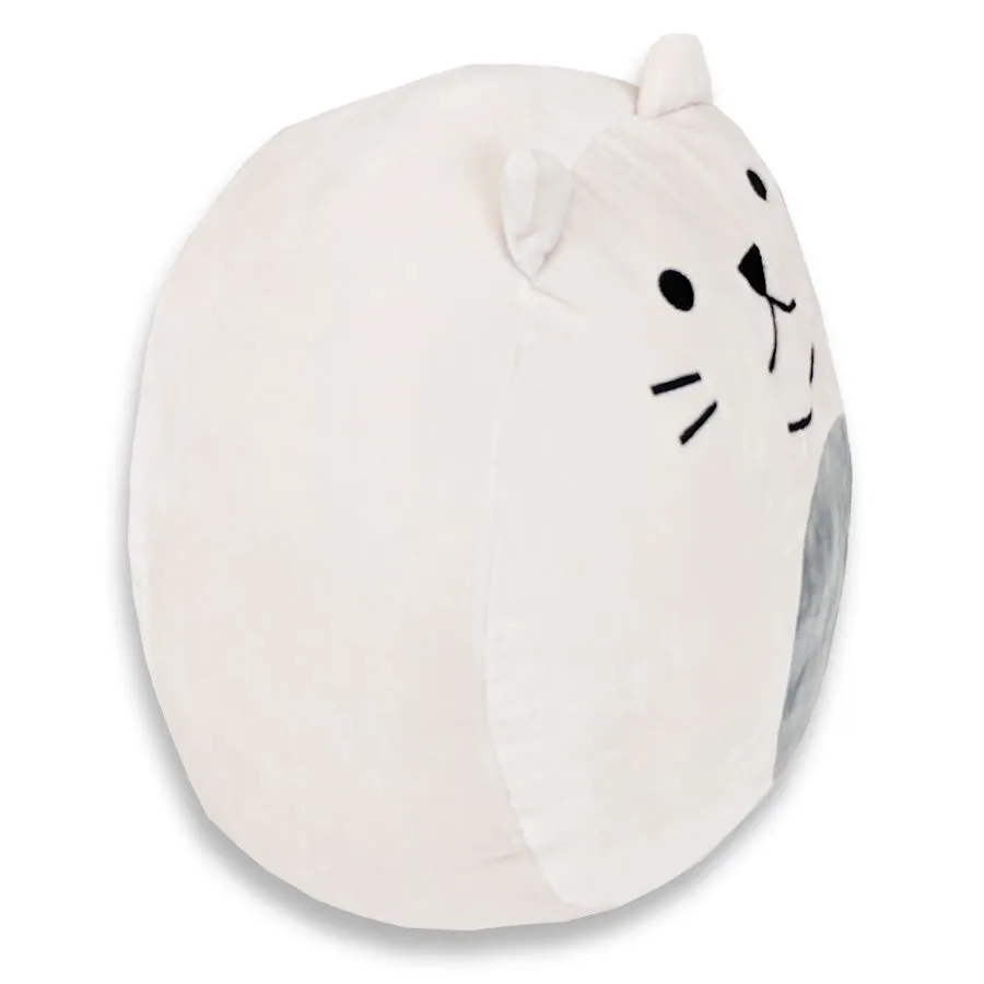 Squishy Polyester Cat Pillow with Tail & Ears | Purr-cilla The Cat