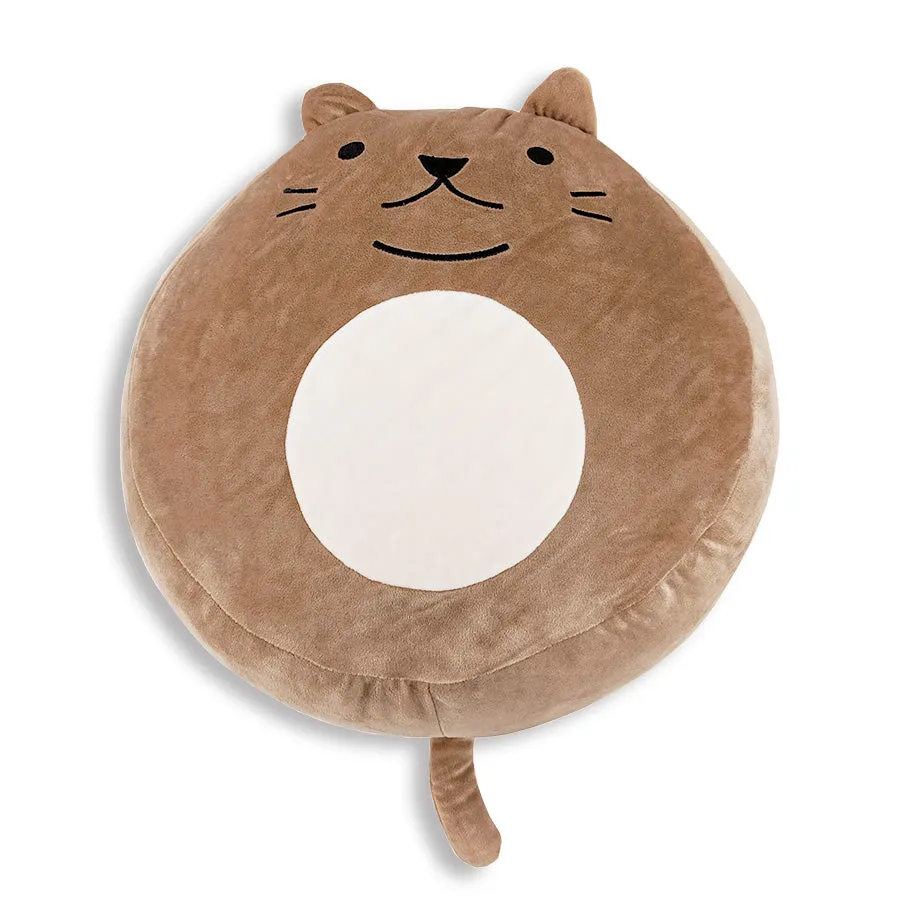 Squishy Polyester Cat Pillow with Tail & Ears | Purr-cilla The Cat