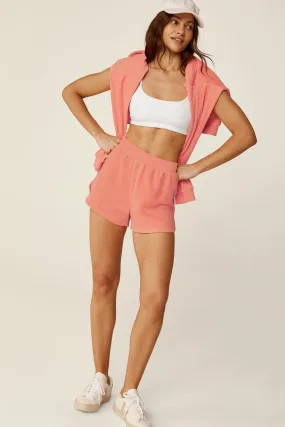 Tropez Sweat Shorts - Peach Blush