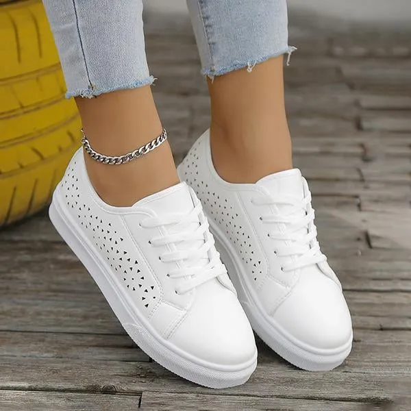 Women's Casual Hollow Round Toe Sneakers 46738087S